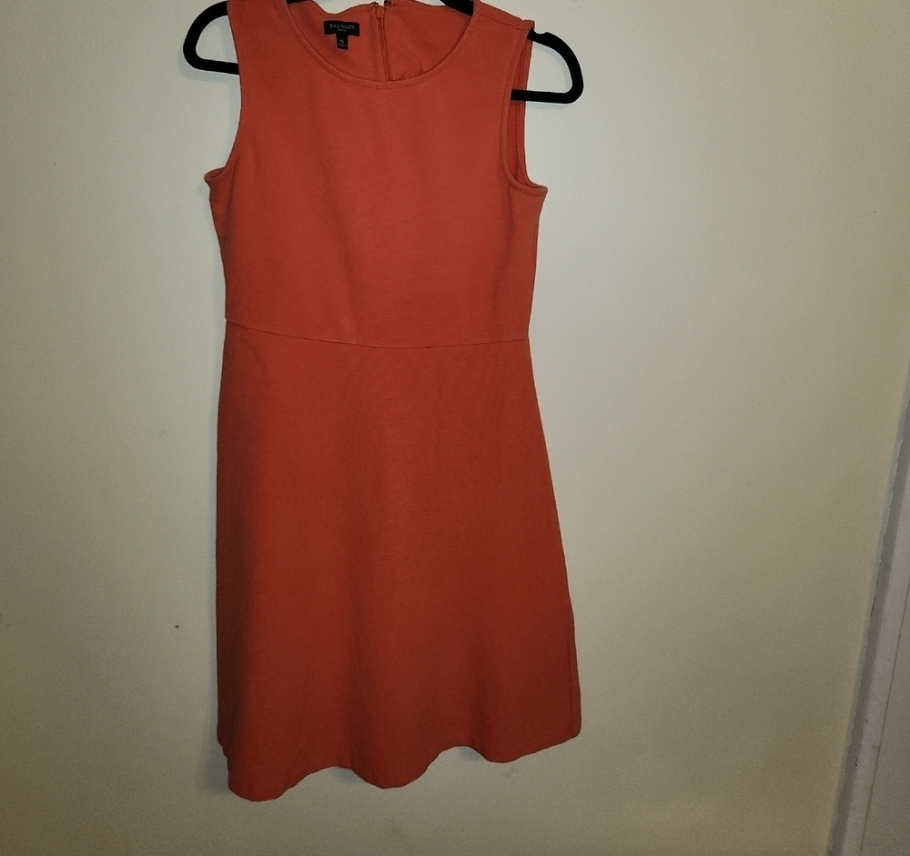 Talbots Sleeveless Dress in Rich Orange